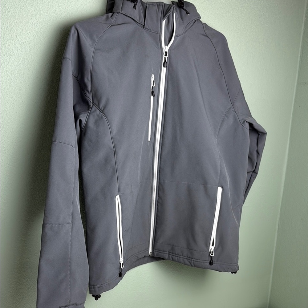 Men's Gray Hooded Jacket